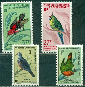 Новая Каледония, 1966, Птицы, 4 марки *